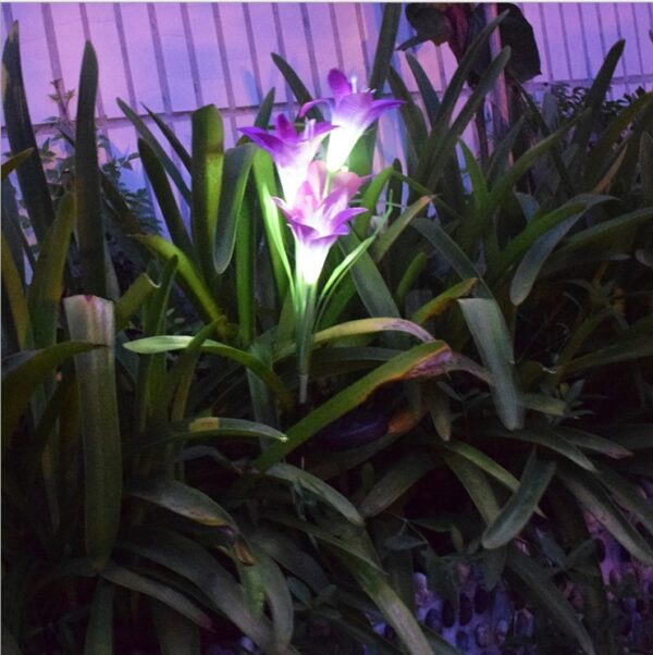 Outdoor Solar Garden Light Waterproof 7 LED Colorful Color Lawn Light Lily Fairy Lights Christmas Decoration Patio Lighting - Image 5