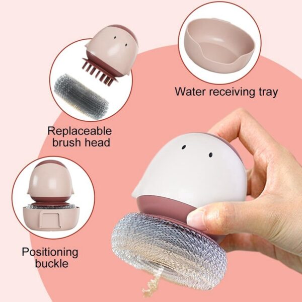 Automatic Liquid Filling Dishwashing Brush Kitchen Dish Brush - Image 5