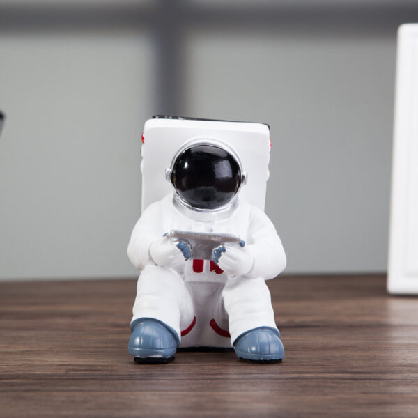 Simple Astronaut Mobile Phone Stand Student Desktop Holder Cute Spaceman Cell Phone Holder Creative Gift Small Desk Decoration - Image 5