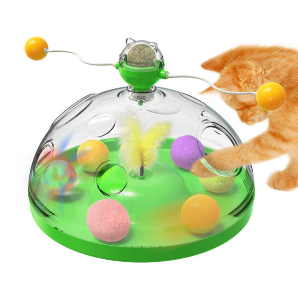 Meows Windmill Funny Cat Toys Interactive Multifunctional Turntable Pet Educational Toys With Catnip Luminous Ball Pinwheel Toys Pet Products - Image 5