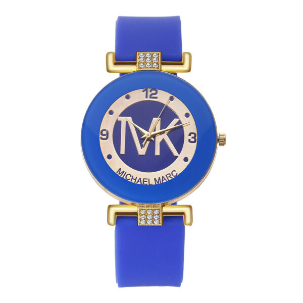 Fashion Women's Diamond Silicone Strap Quartz Watch - Image 5